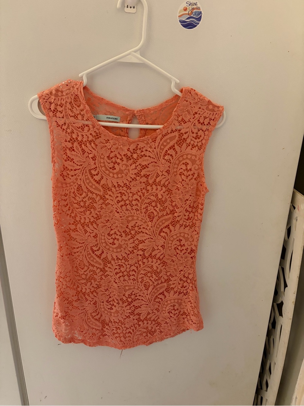 Y2K Maurices Coral Lace Sleeveless Camisole